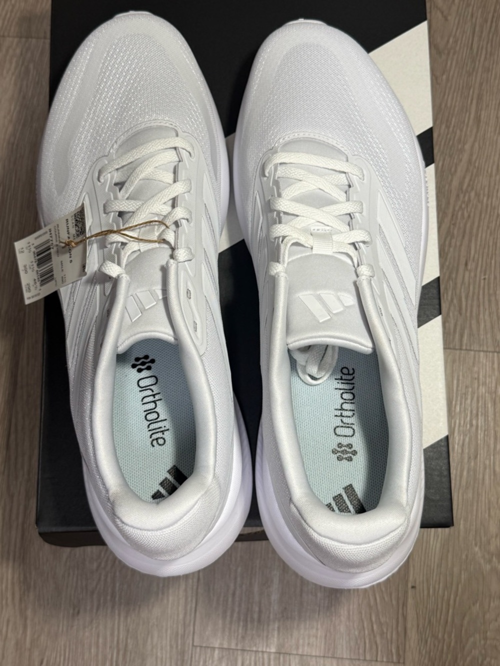 New adidas Runfalcon 5 Triple White Running Shoes Sneakers Size 11.5 Men - Picture 10 of 13